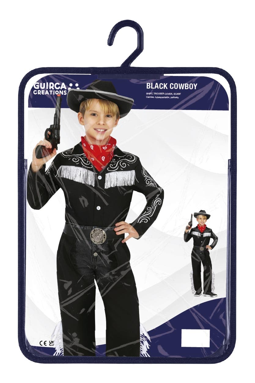 Cowboy i sort – kostume til drenge