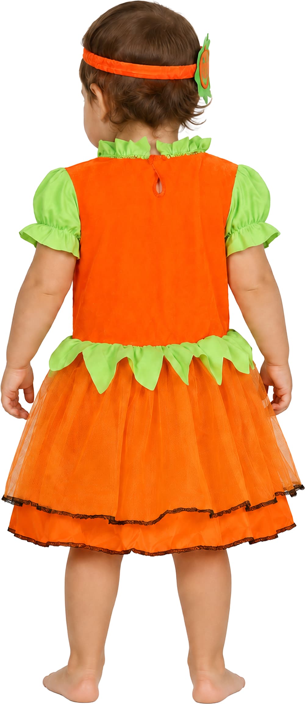 Græskar – kostume til baby, orange og grøn