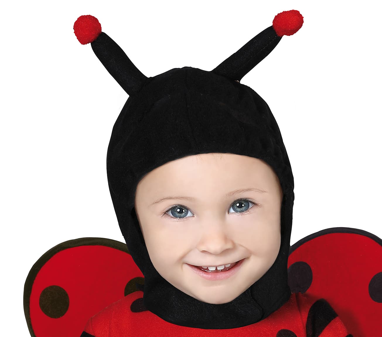Mariehøne – kostume til baby, sort og rød, model 85973
