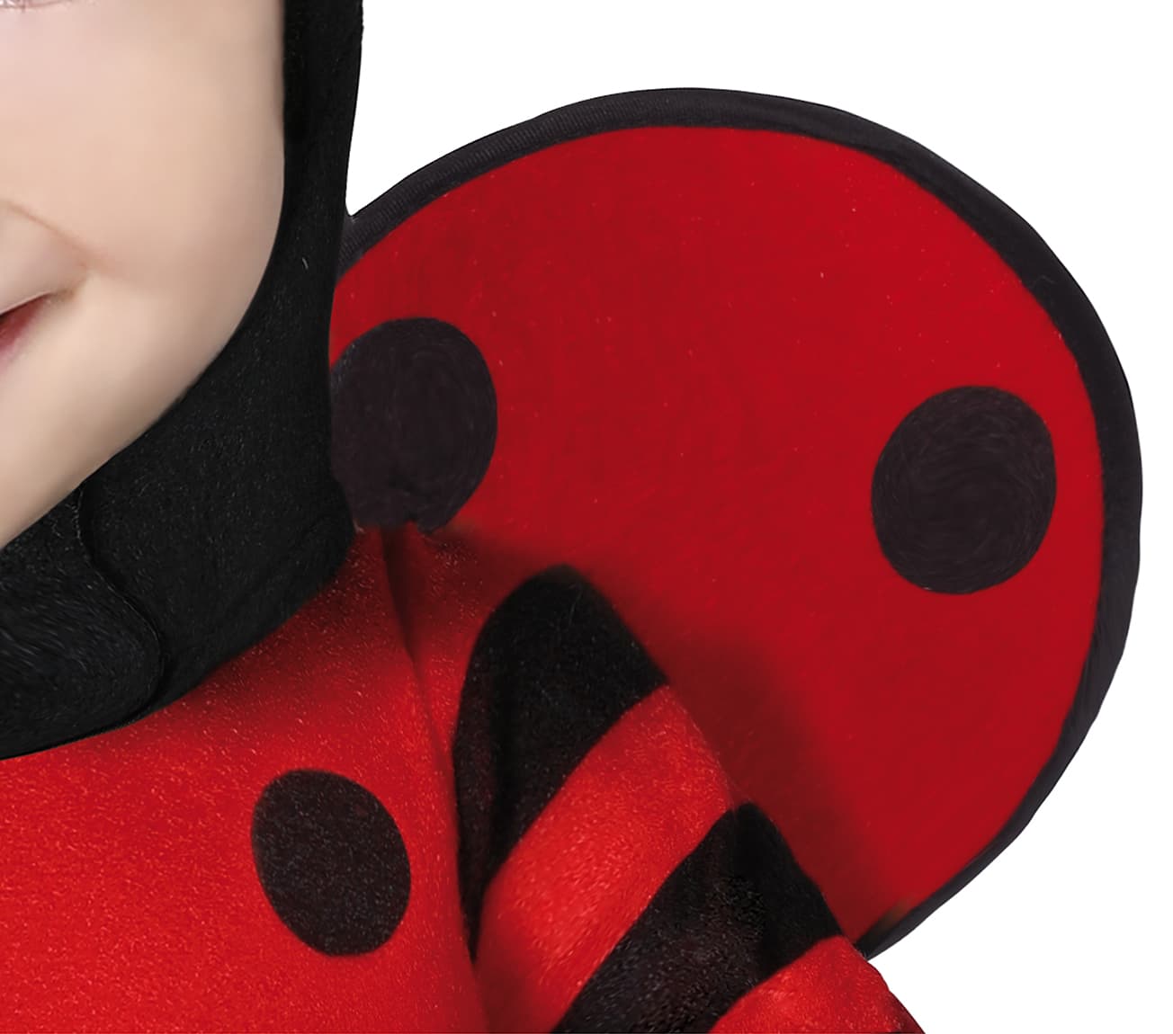 Mariehøne – kostume til baby, sort og rød, model 85973