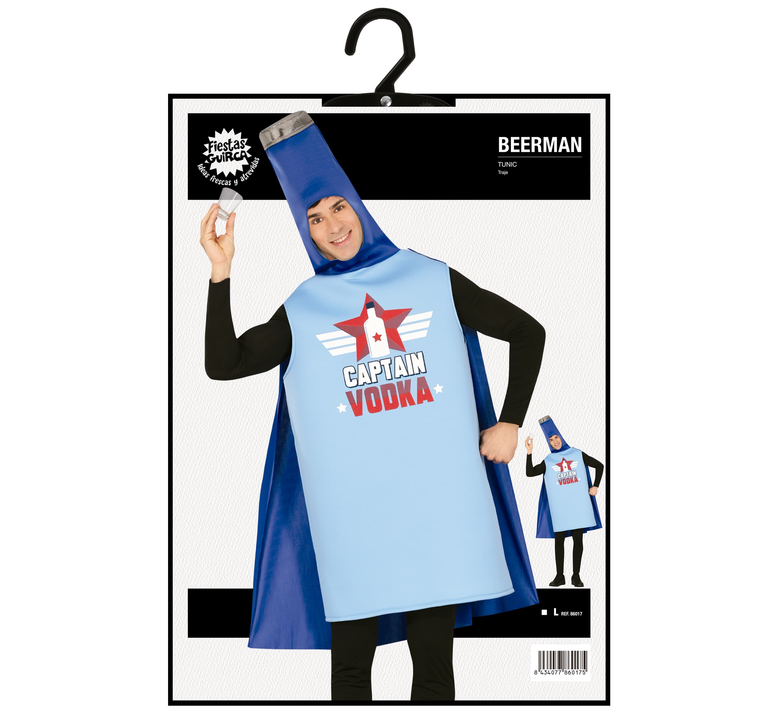 Captain Vodka-flaske – kostume til herrer