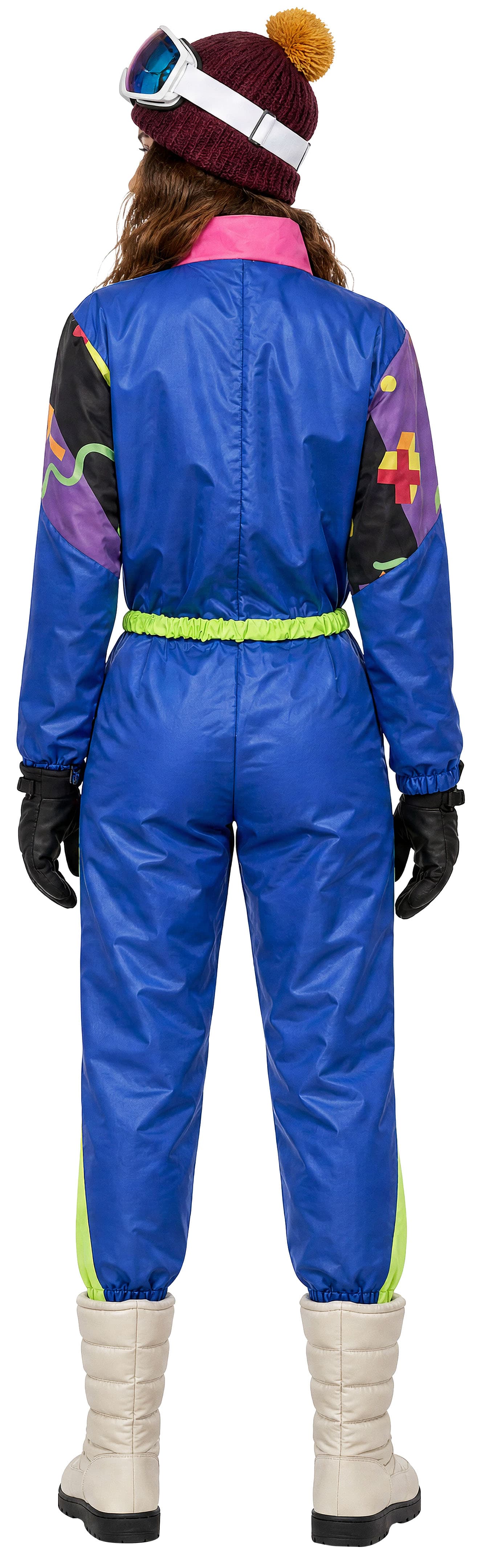 80'er-skiløber – kostume til damer, flerfarvet, model 86253