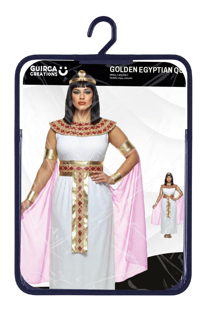 Egyptisk – kostume til damer, hvid og lyserød
