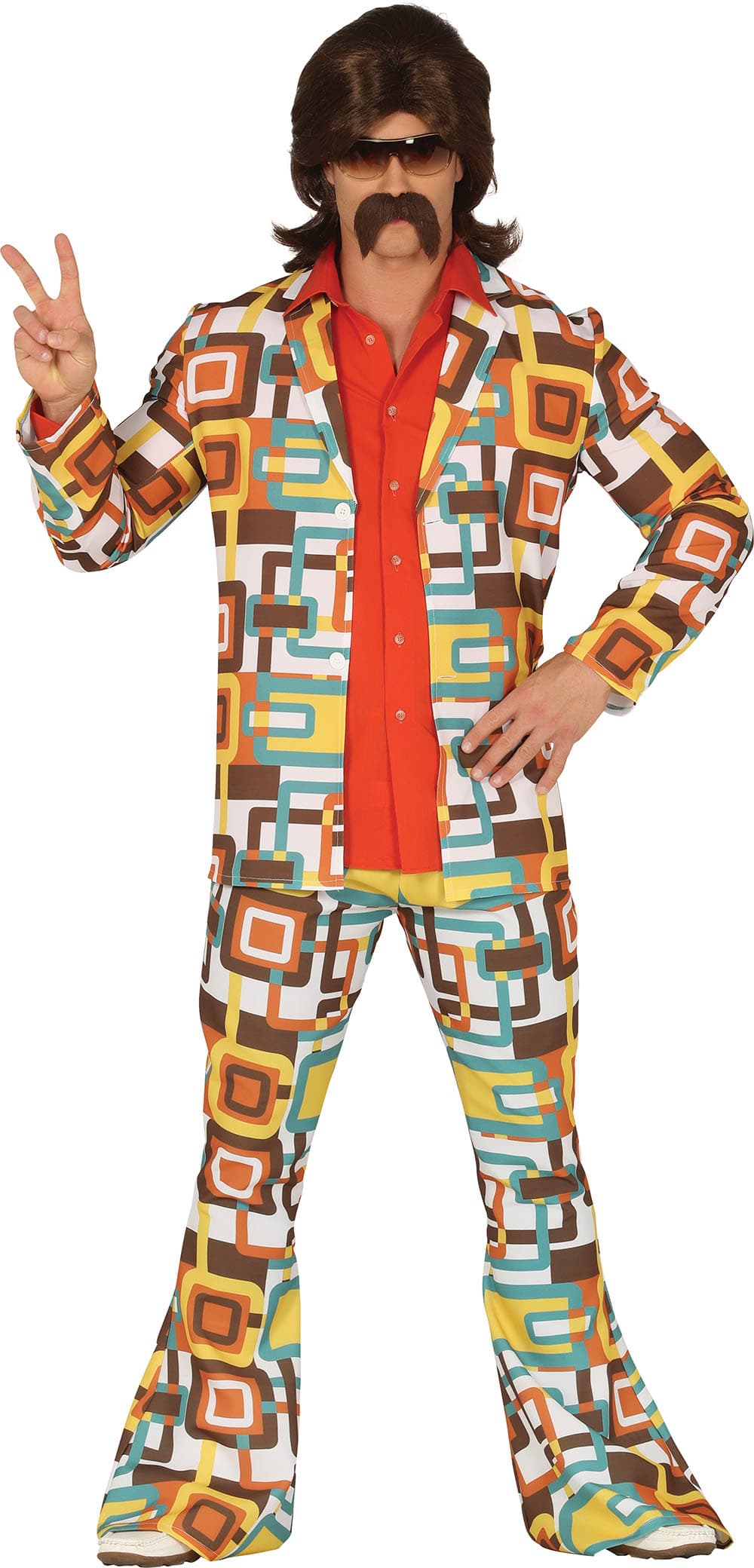 70'er – kostume til herrer, flerfarvet, model 86441