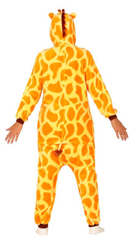 Giraf-kigurumi – kostume til voksne, hvid og gul