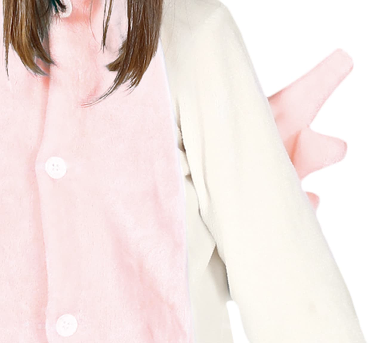 Enhjørning-kigurumi – kostume til børn, hvid og lyserød