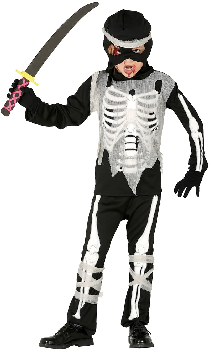 Skeletninja – kostume til drenge