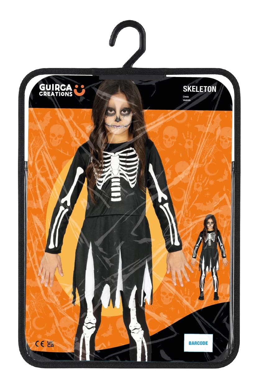 Skelet – kostume til piger, model 87748