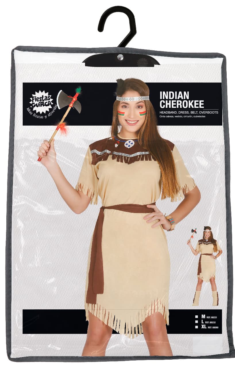 Indisk – kostume til damer, beige og brun