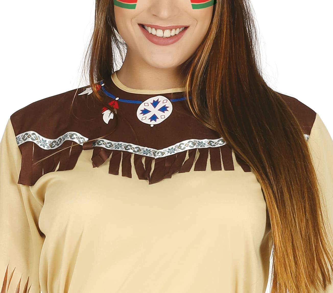 Indisk – kostume til damer, beige og brun