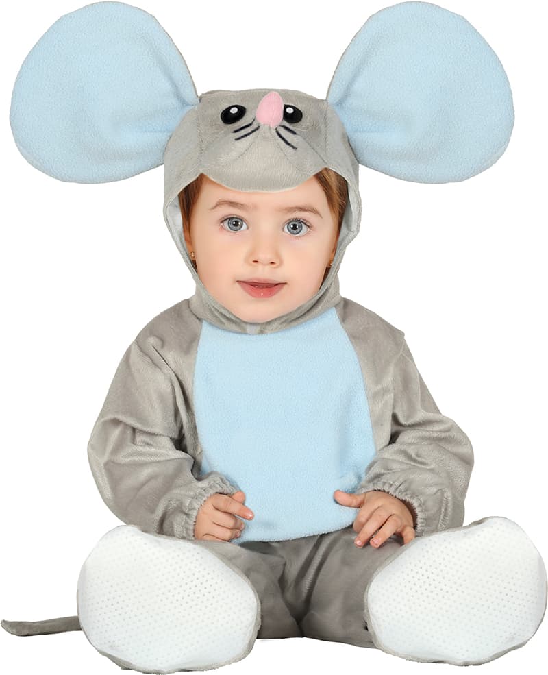 Lille mus – kostume til baby, grå