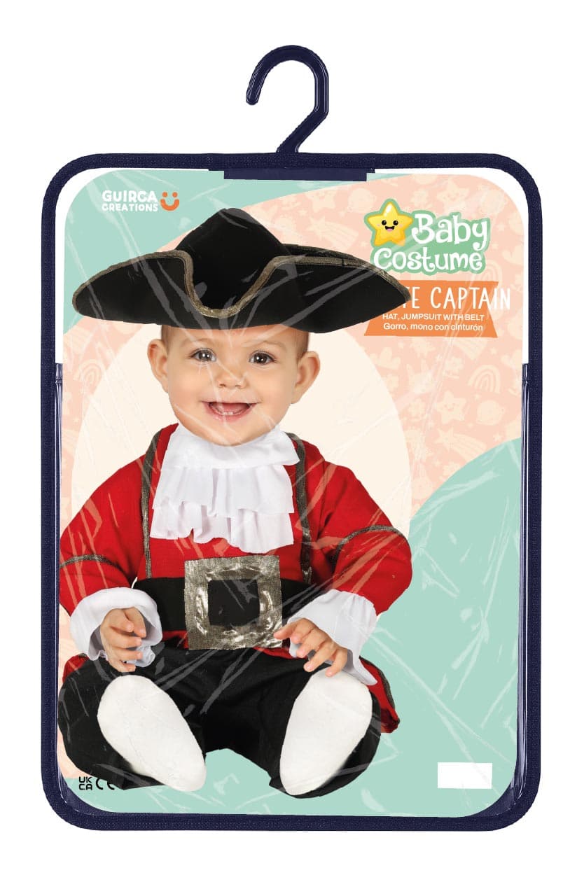 Pirat – kostume til baby, bordeaux og sort