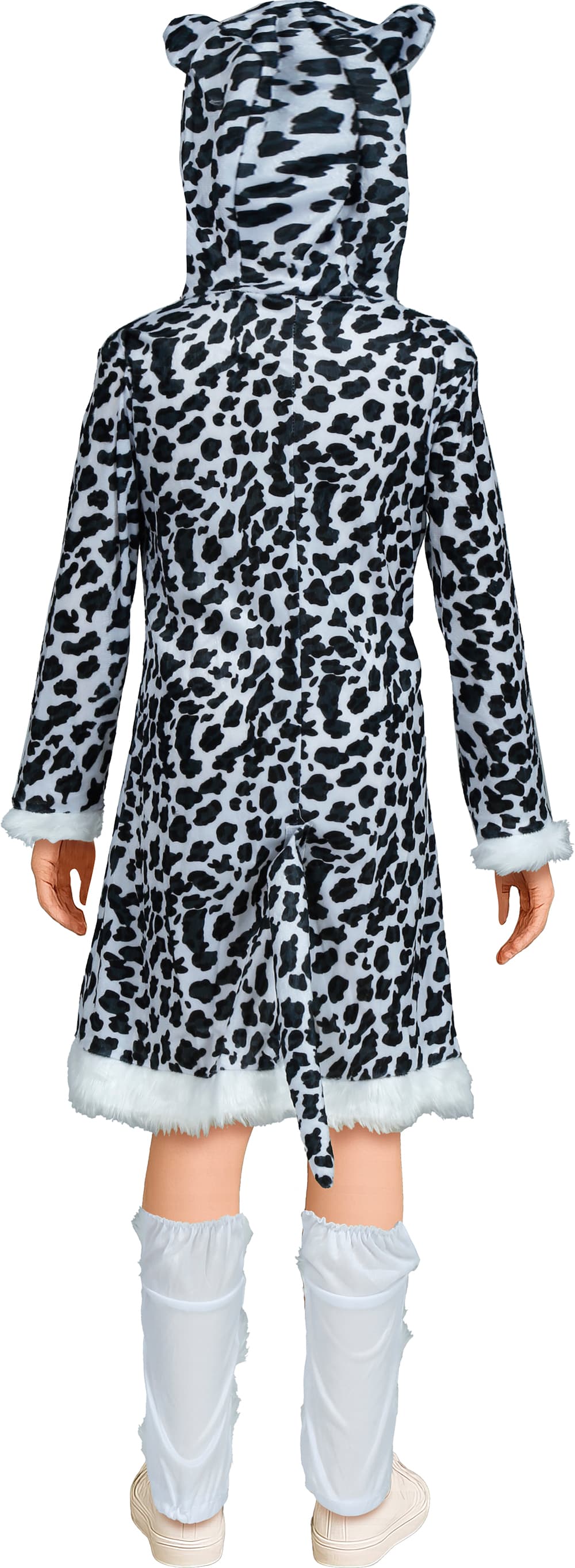 Leopard – kostume til piger, hvid og sort