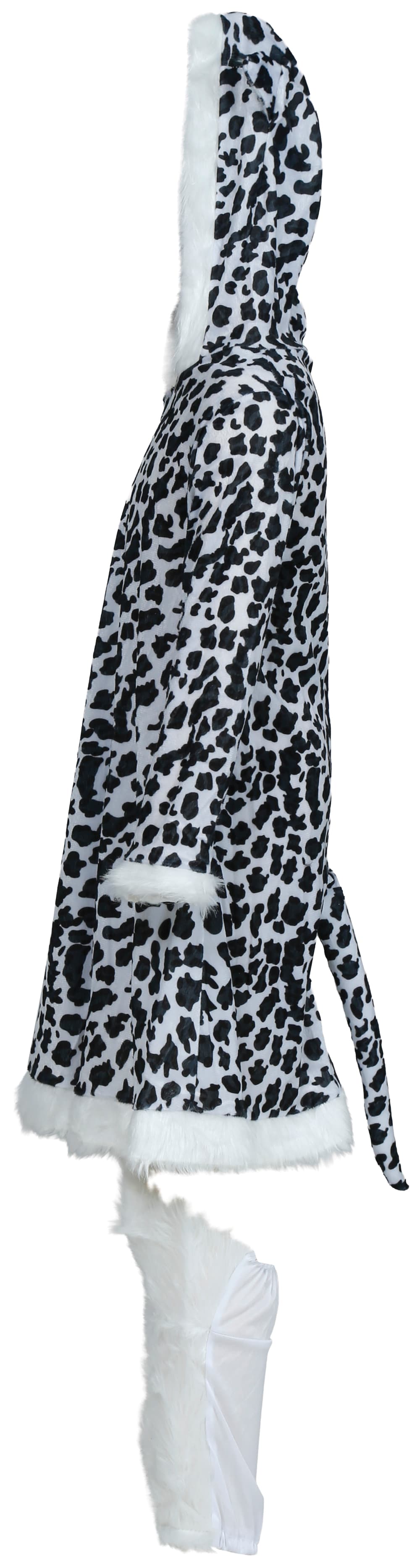 Leopard – kostume til piger, hvid og sort