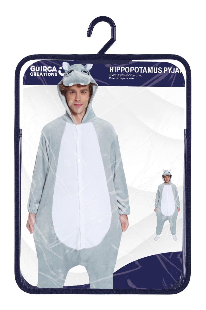 Flodhest-kigurumi – kostume til voksne