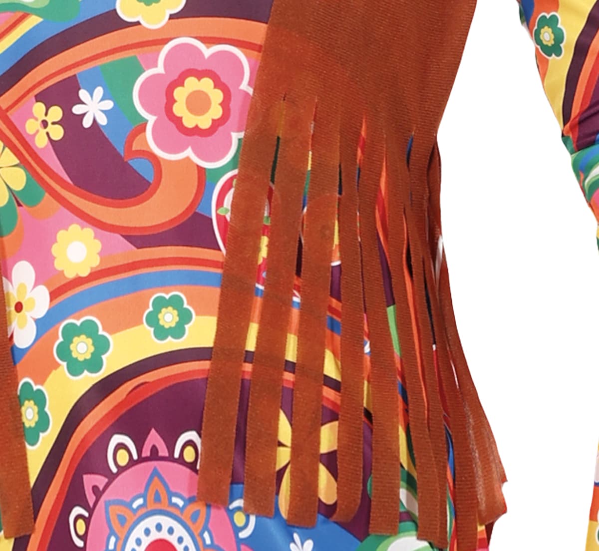 Hippie – kostume til damer, flerfarvet, model 89033