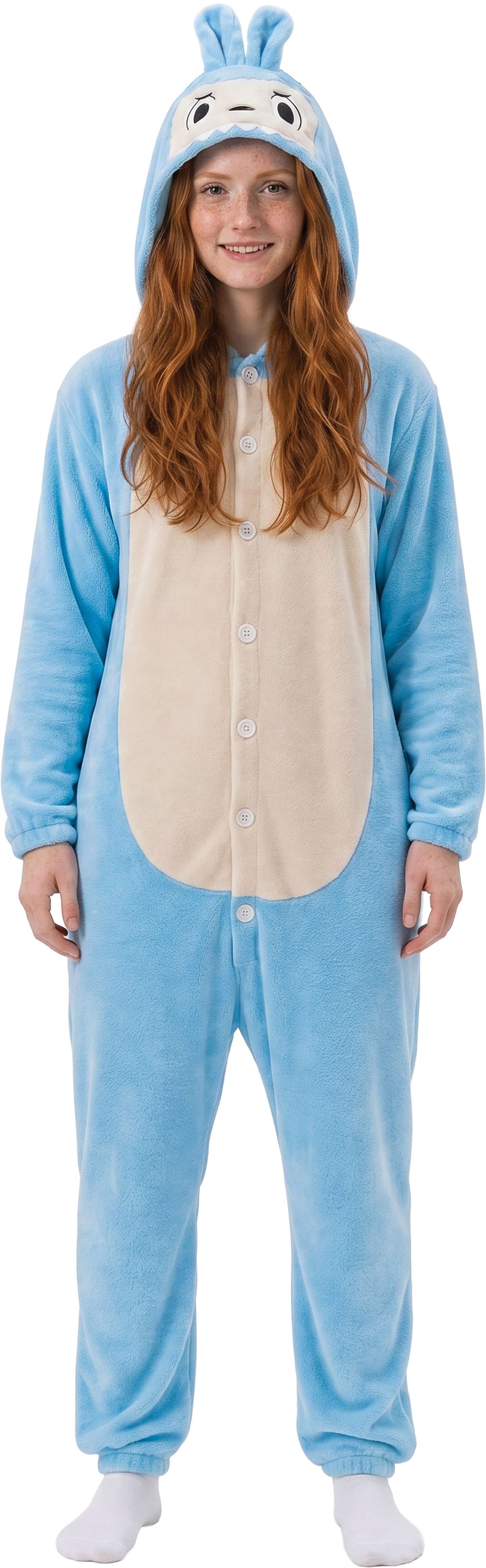 Blå Lulu-monsterpyjamas – kostume til damer