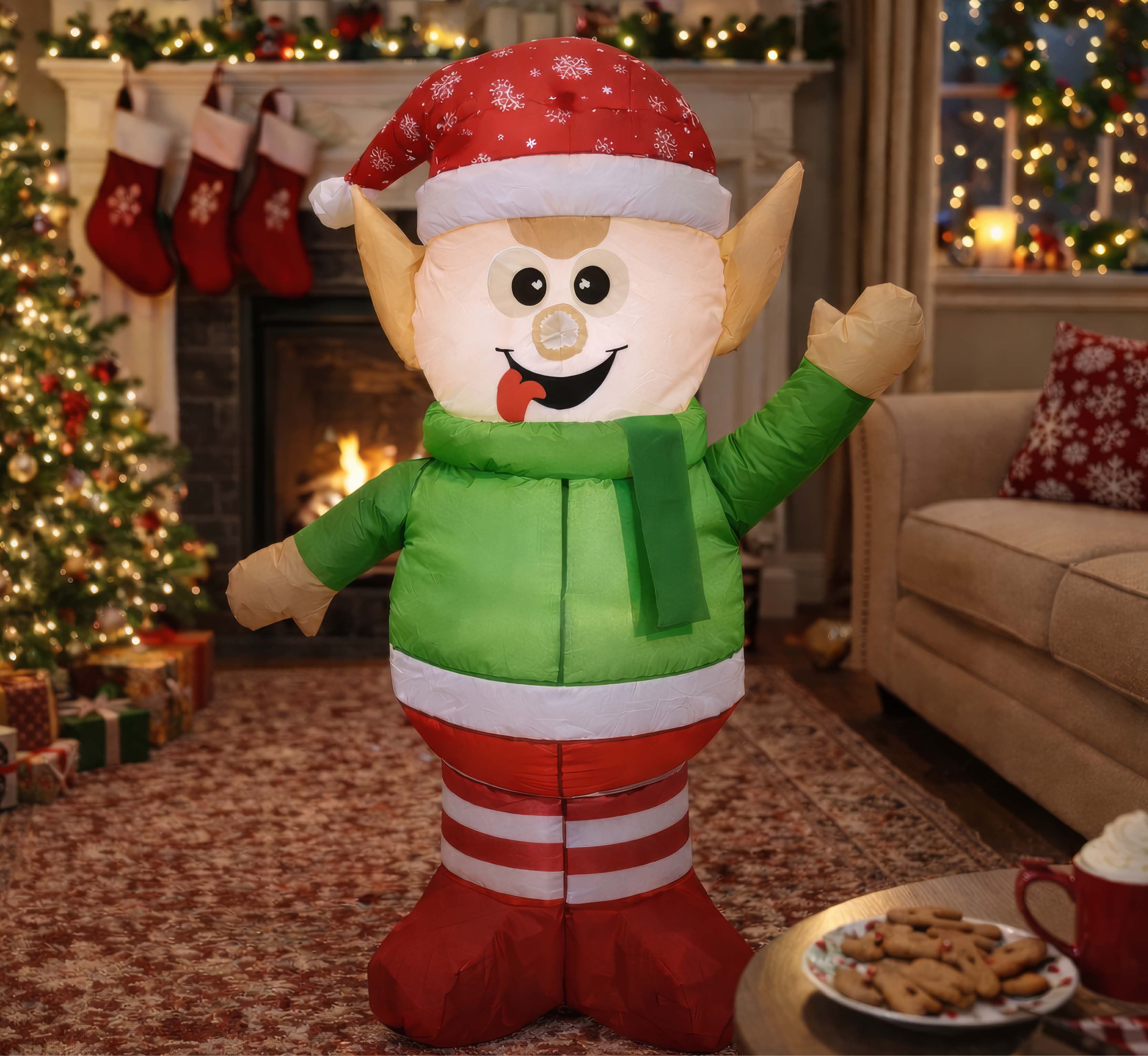 Oppustelig nisse 120 cm