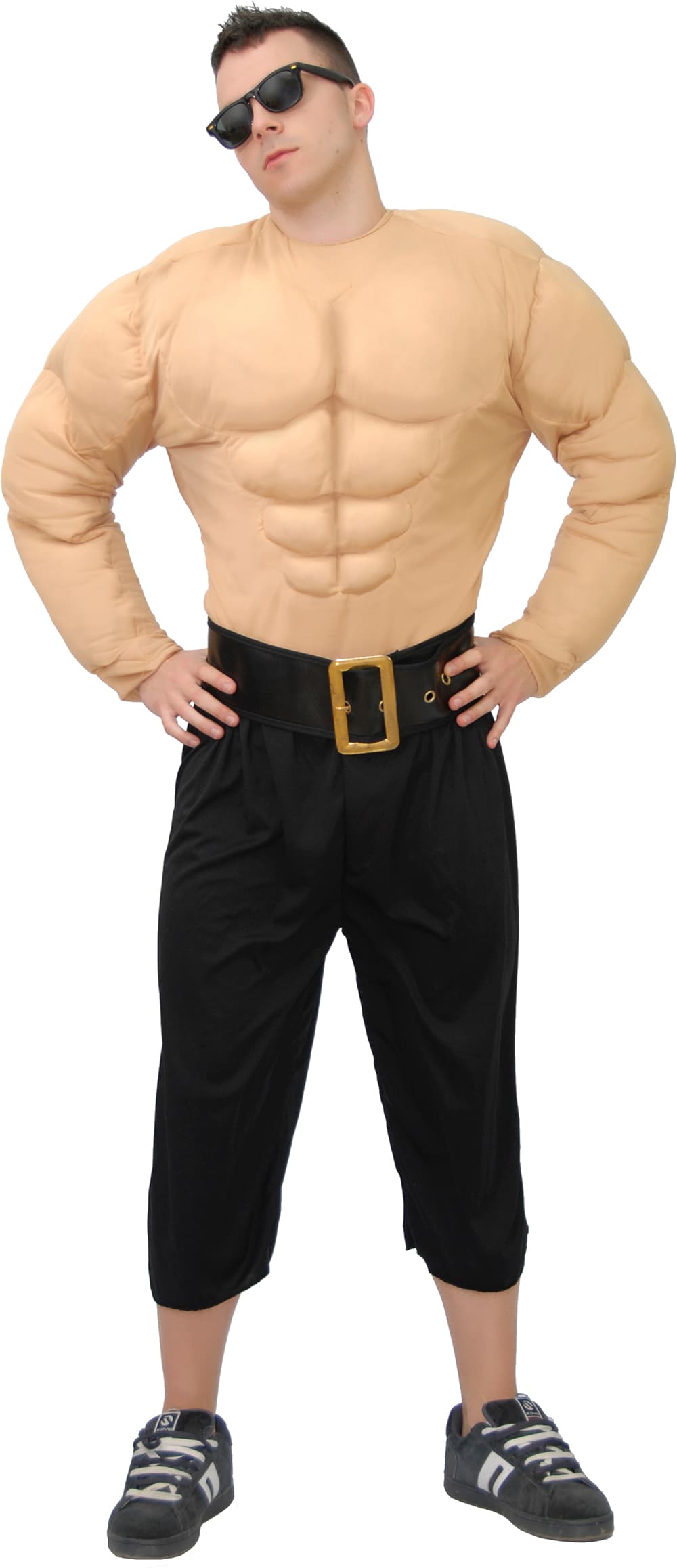 Muskuløs strongman-T-shirt – kostume til herrer
