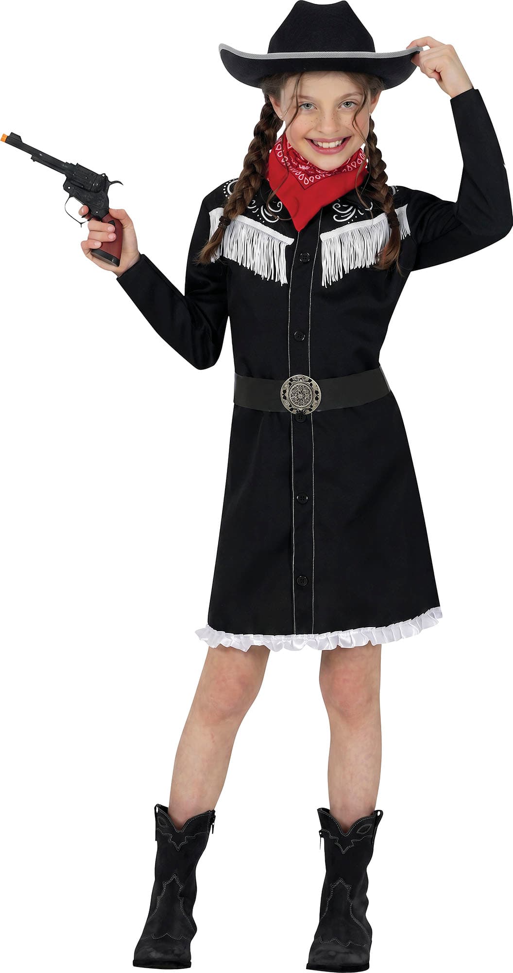 Cowboy i sort – kostume til piger