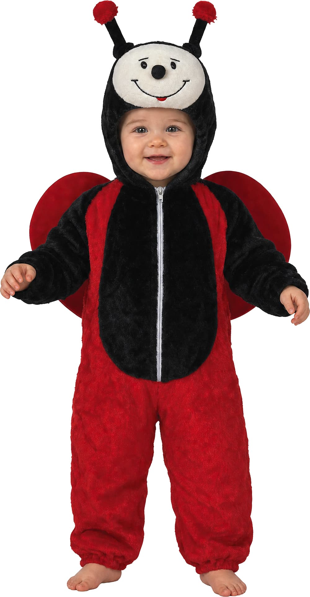 Mariehøne – kostume til baby, sort og rød, model 87841